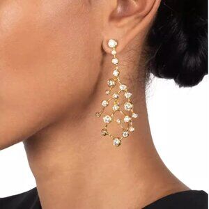 Asterales Gold Celestial Earring Crystal Chandelier Earrings